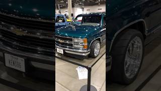 Super Mint 😮‍💨👌🏽Green 1996 OBS Silverado on 18x11 Billet billet obschevy 90s truck carshow [upl. by Whale]