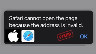 Fix  Safari cannot open the page because the address is invalid  iPhone amp iPad  Easy Methode [upl. by Vachel]