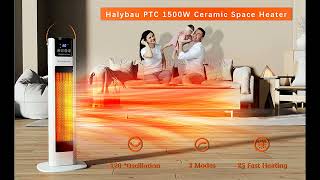 Halybau 24quot Tower Ceramic Space Heater with Remote [upl. by Ylrehs]