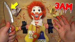 CUTTING OPEN HAUNTED RONALD MCDONALD DOLL AT 3 AM WHATS INSIDE [upl. by Neerod]