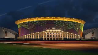 Stadium Ekaterinburg Arena media facade [upl. by Sarge]