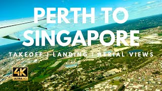 Perth to Singapore  Takeoff  LandingAerial Views perth singapore aerialview travel holiday [upl. by Aihseym165]