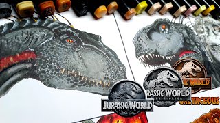 Hybrids drawing from Jurassic World 12CC and JW Evolution series [upl. by Atikehs]