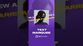 Text Marquee in Wix Studio [upl. by Nomsed]