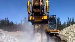 MB Crusher Bucket BF903 Crushing Hard Rocks [upl. by Cindee851]