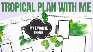 Tropical Plan With Me  Big Happy Planner Custom Planner Spread for Kathryn [upl. by Dey822]