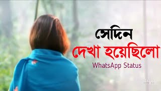 Sedin Dekha Hoyechilo Whatsapp Status  সেদিন দেখা হয়েছিল  Aajo Parini Kichui Bolte  Lyrics [upl. by Mollie]