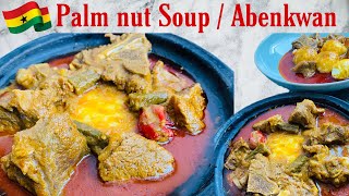 Palm nut soup recipe  Abenkwan recipeFufu [upl. by Einttirb155]