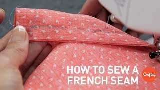 How to sew a french seam stepbystep  Sewing Tutorial with Angela Wolf [upl. by Dnomso]