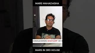 Mars Mahadasha in 3rd house Mars in third house  Vedic Astrology Insights [upl. by Aitnohs]