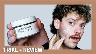 krave beauty oat so simple water cream  trial  review [upl. by Aratahc]