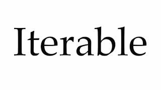 How to Pronounce Iterable [upl. by Odrareve749]