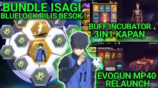 BOCORAN FF  EVENT TERBARU 2024 BUNDLE ISAGI BLUE LOCK RILISBUFF INCUBATOR 3IN1EVOGUN MP40 COBRA [upl. by Rochella]