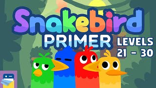 Snakebird Primer Levels 21  30 Walkthrough amp iOS  Android  PC Gameplay by Noumenon Games [upl. by Aikin]