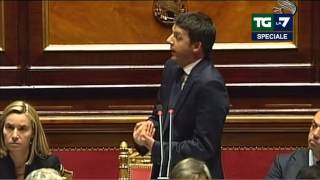 Fiducia al Senato  Il discorso di Matteo Renzi 24022014 [upl. by Nona]