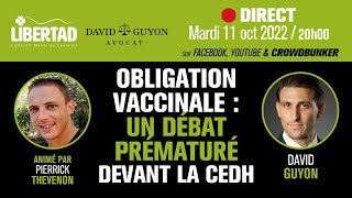 Obligation vaccinale  un débat prémature devant la CEDH [upl. by Marjorie]