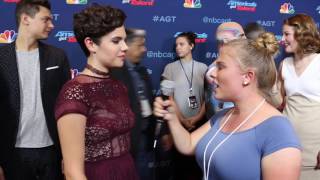 Calysta Bevier Interview at Americas Got Talent Season 11 SemiFinals [upl. by Lavinie441]