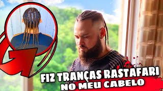 FIZ TRANÇAS NO MEU CABELO  RASTAFARI  TRANÇAS MASCULINA Conrado Vlogs [upl. by Artied]