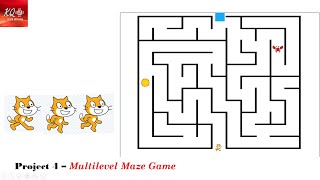 Project 4  Multilevel Maze Game In Scratch  maze  scratch  knowledgequotient  scratchgame [upl. by Leirud329]