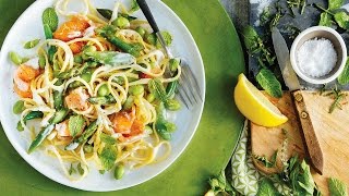 Smoked Salmon Pasta Primavera  2017 Milk Calendar [upl. by Idnir249]