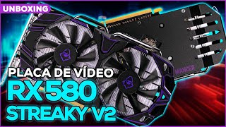 UNBOXING Placa de Video Mancer Radeon RX 580 Streaky V2 8GB GDDR5 256bit [upl. by Summers407]