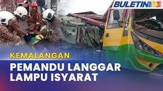 KEMALANGAN  Lori Tangki Langgar Lampu Isyarat Merah Punca Nahas [upl. by Dera]