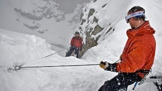 Telemark Skiing the Y Couloir on Pikes Peak Colorado [upl. by Airdnal]