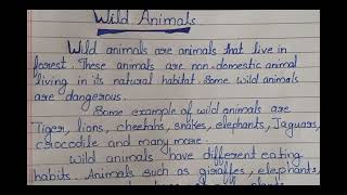 Wild Animals essay in english [upl. by Yelnik]