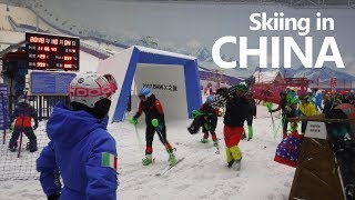 119 中国の「ザウス」室内スキー場でシーズン前練習？ 12歳 6年生 Indoor skiing in China [upl. by Standford]