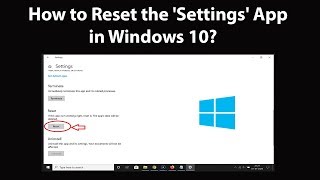 How to Reset the Settings App in Windows 10 [upl. by Ayekat]