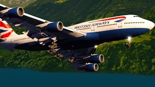 ALPNACH VALLEY NAVIGATION BRITISH AIRWAYS 🇬🇧 747 [upl. by Dedrick]