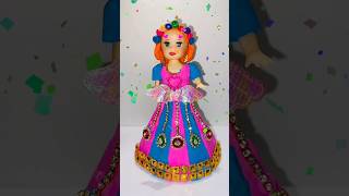 Barbie doll dress makeover with clay barbiedoll barbie clay ytshorts trending [upl. by Danby]