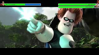 MrIncredible vs Syndrome amp Omnidroid with healthbars [upl. by Atiseret751]