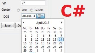 C Tutorial 23 How to use DateTimePicker and save date in Database [upl. by Jacquet311]