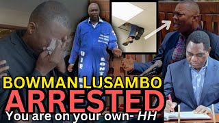 Bowman Lusambo Arrested Hiding in Ceiling As UPND vs PF Battles Continues [upl. by Shevlo]