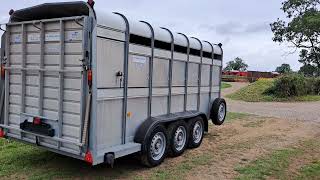 IFOR WILLIAMS TA510G314 Triaxle 14ft Livestock Trailer  Walkaround [upl. by Boy]