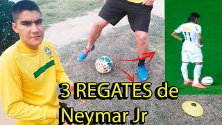 Como hacer 3 regates de Neymar Jr tutorial paso a paso [upl. by Ydnew]