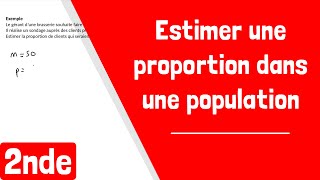 Comment estimer une proportion dans une population [upl. by Okime]