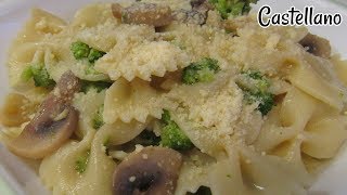 Pasta con Brocoli y Hongos MENU FACIL y ECONOMICO I Lorentix [upl. by Armallas405]