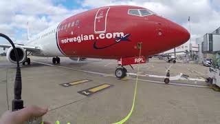 Pov Boeing 737 Pushback and start up [upl. by Ahseiyk]