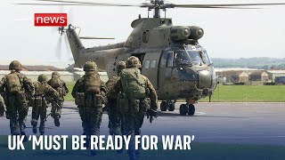 UK must be ready for war in three years head of British Army warns [upl. by Anirtal743]