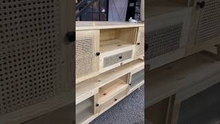 TV STAND MADE OF PINE WOOD AND RATTAN tv furniture [upl. by Ocin260]