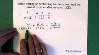 11 Polynomials Algebraic Fractions Addition and Subtraction 2 [upl. by Dragelin564]