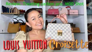 LOUIS VUITTON UNBOXING CROISETTE BAG  Review what fits MOD shots [upl. by Drooff526]