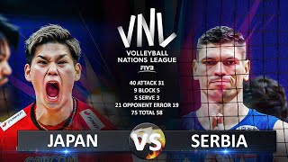 Japan vs Serbia  Mens VNL 2024 [upl. by Savory]