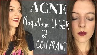 ACNE amp Cicatrices  Maquillage LEGER et COUVRANT de JOUR [upl. by Lea]