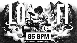 Hip Hop Drum Groove  85 BPM  DrumOnly Backing Track [upl. by Scales]