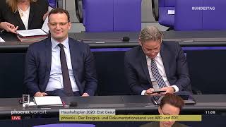 Haushalt 2020 Debatte zum Einzeletat für Gesundheit am 130919 [upl. by Eremahs]