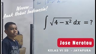 AHI  Jose Nerotou Menghitung Integral \sqrt 4x2 dx dng substitusi Trigonometri [upl. by Terti]