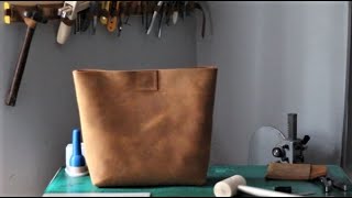 Making a Leather Tote Bag [upl. by Goldina]